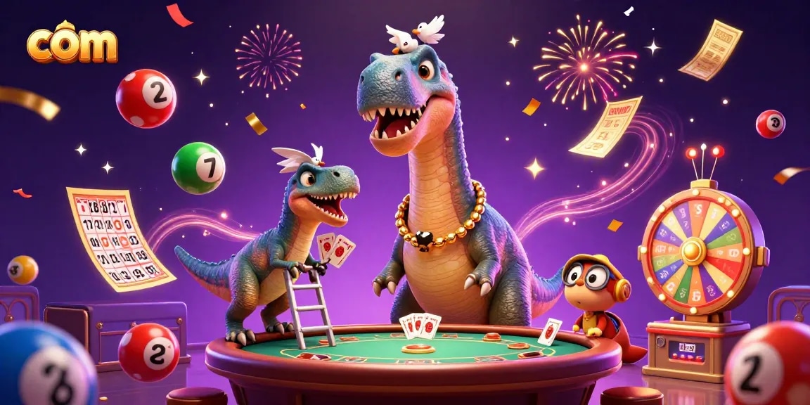 Experience dynamic fun in a casino setting with colorful balls and characters showcasing com.