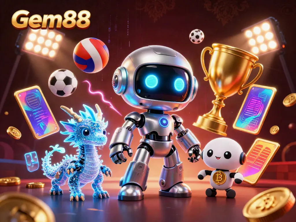 Gamblers celebrate their wins at Gem88 with vibrant sports activities and neon energy.