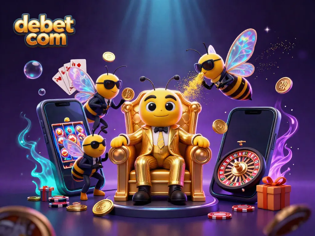 Play thrilling games at debet com with vibrant casino details and animated elements.