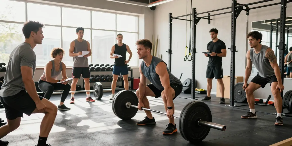 Deus Medical unterstützt Athleten beim Muskelaufbau in einem modernen Fitnessstudio.