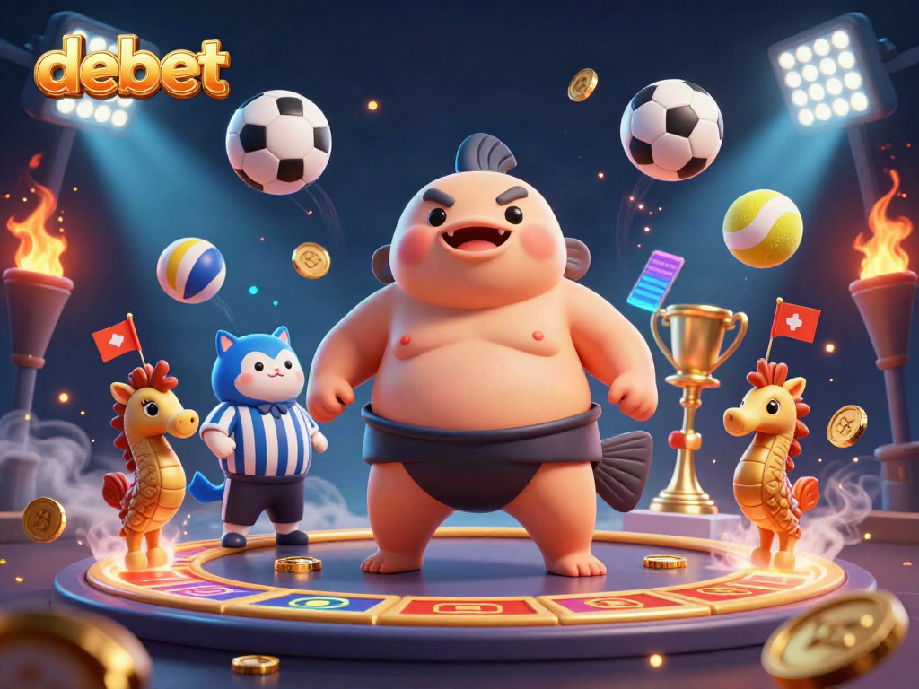 Bet on debet's thrilling underwater casino, featuring dynamic sports action and interactive elements.