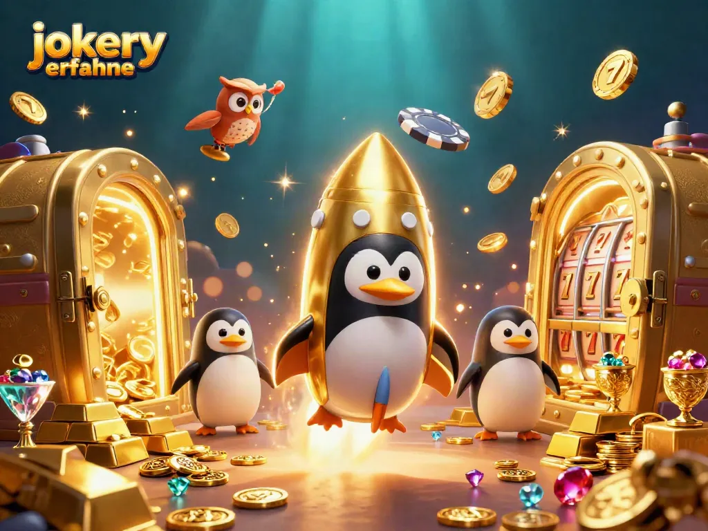 Experience the excitement of jokery erfahrungen with a dynamic casino-themed scene.