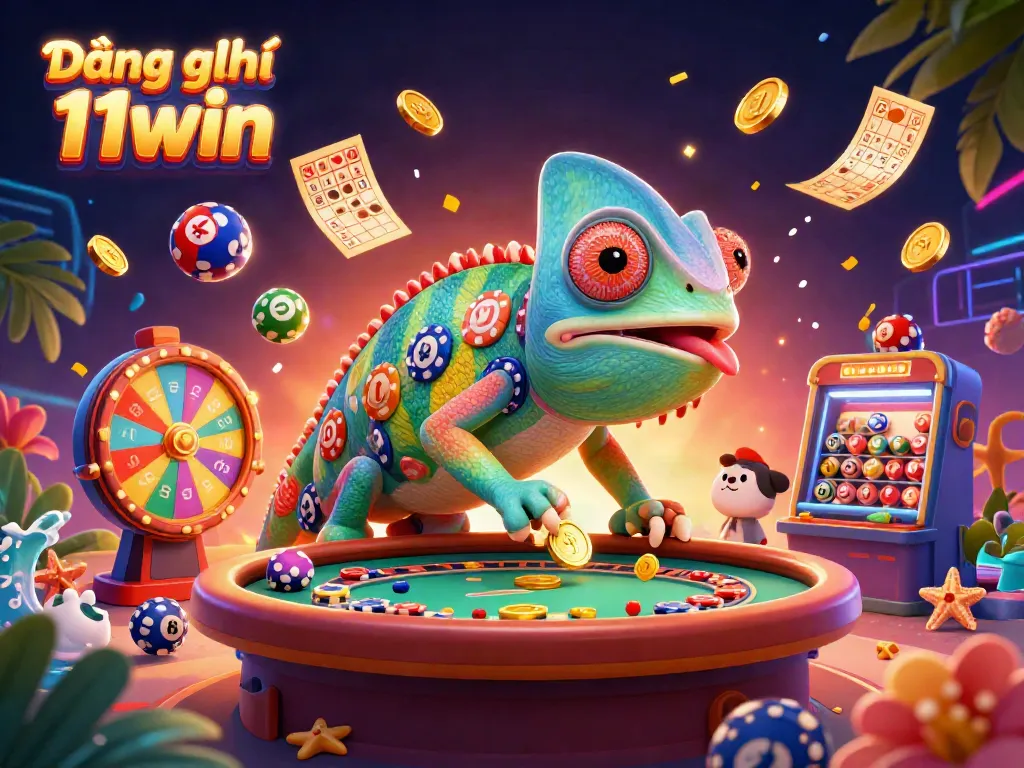 Experience the thrill of Đăng ký 11win with captivating casino graphics and vibrant elements.
